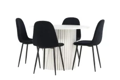 Härön Spisegruppe 110 cm Rund med 4 Polar stoler