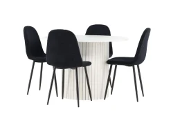 Härön Spisegruppe 110 cm Rund med 4 Polar stoler