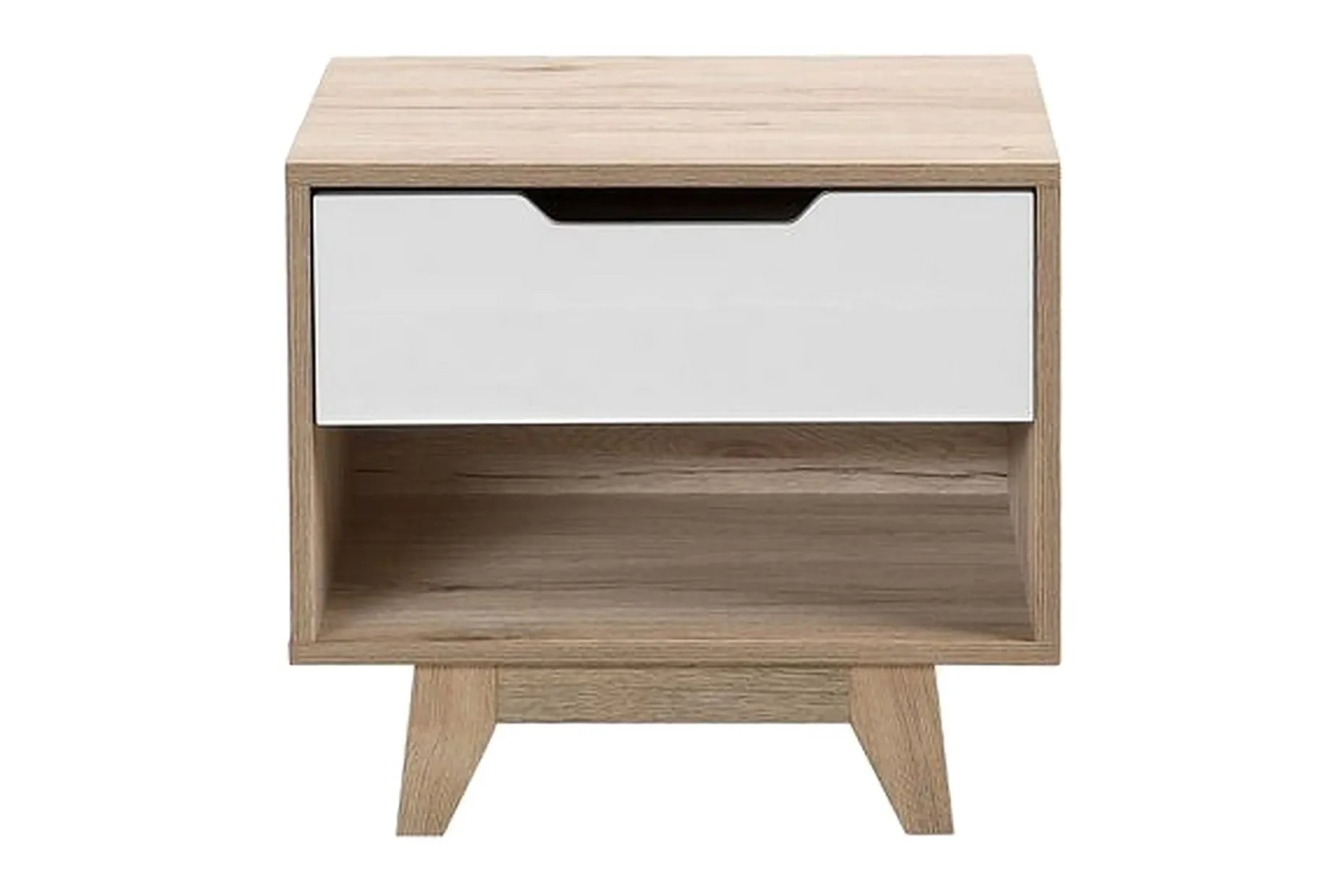 Hultz Nattbord 50 cm med Oppbevaring Skuff + Hylle