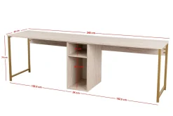 Hu Skrivebord 60x240 cm