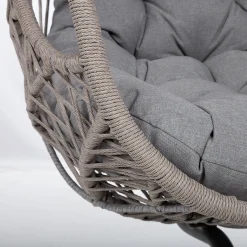 Hvilestol HOME4YOU Cassia Swivel 85x85x151 cm Grå