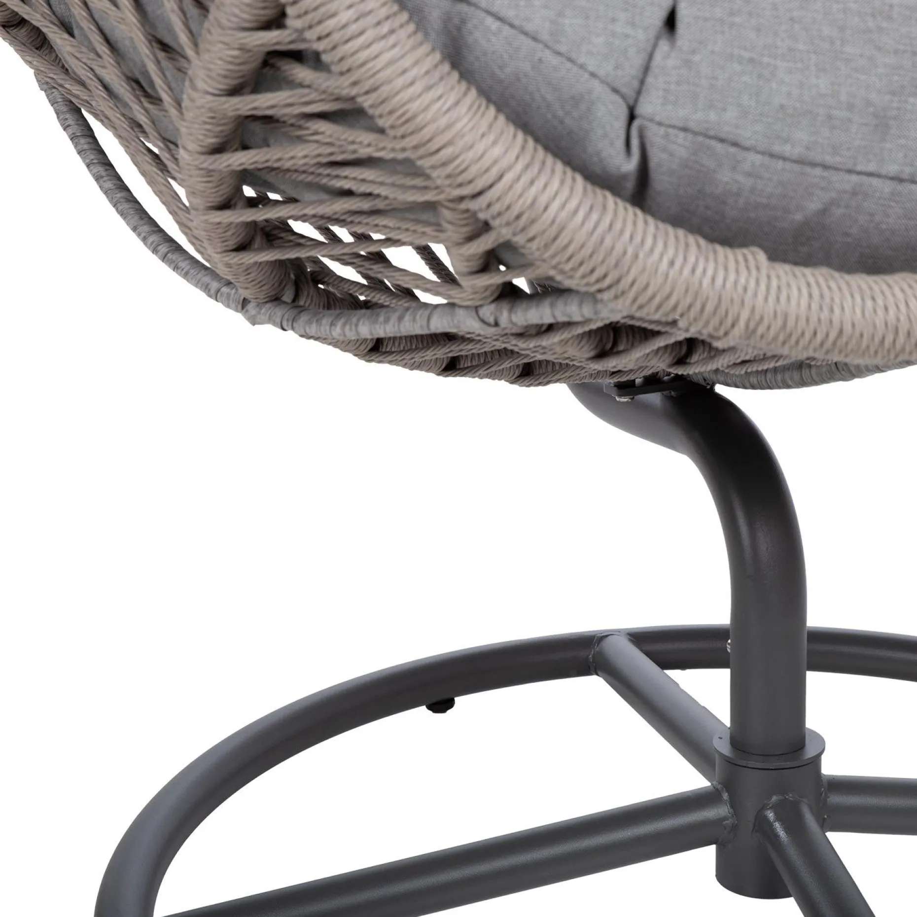 Hvilestol HOME4YOU Cassia Swivel 85x85x151 cm Grå