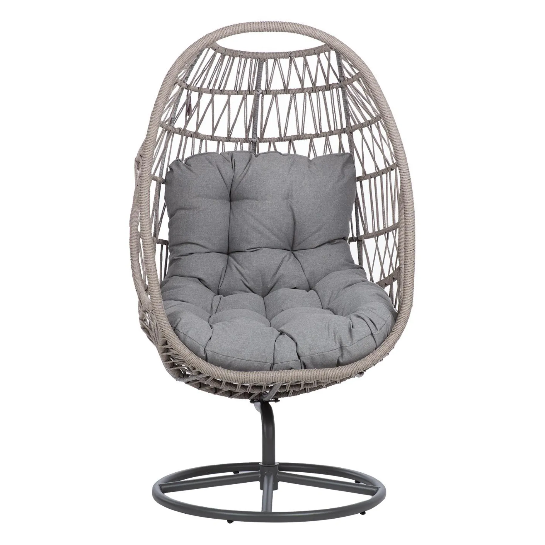 Hvilestol HOME4YOU Cassia Swivel 85x85x151 cm Grå
