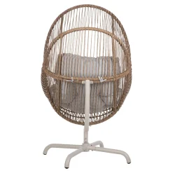 Hvilestol HOME4YOU Dorian swivel 89x95x154 cm lysebrun