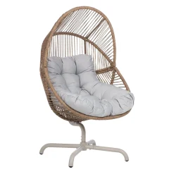 Hvilestol HOME4YOU Dorian swivel 89x95x154 cm lysebrun