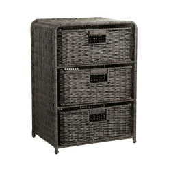 Hylle med 3 kurver HOME4YOU Basile 40x30x56 cm Mørk