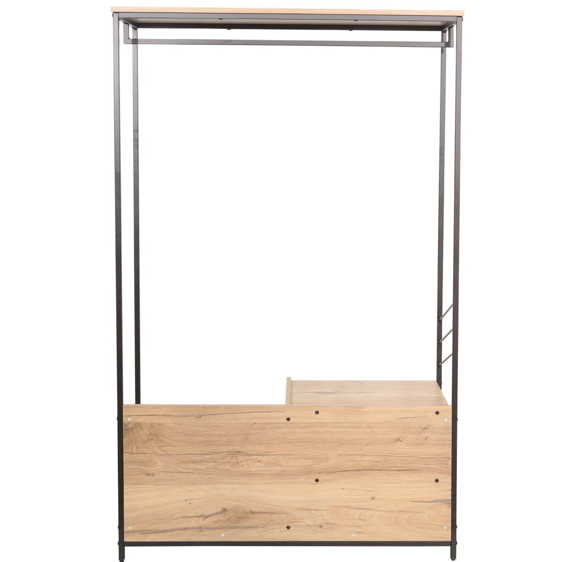 Hylle til gang HOME4YOU Dimitra 100x40x160 cm rustikk/svart