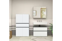 Høyskap til bad Loft24 Wisla Høyskap til bad 130x76x35 cm Grå