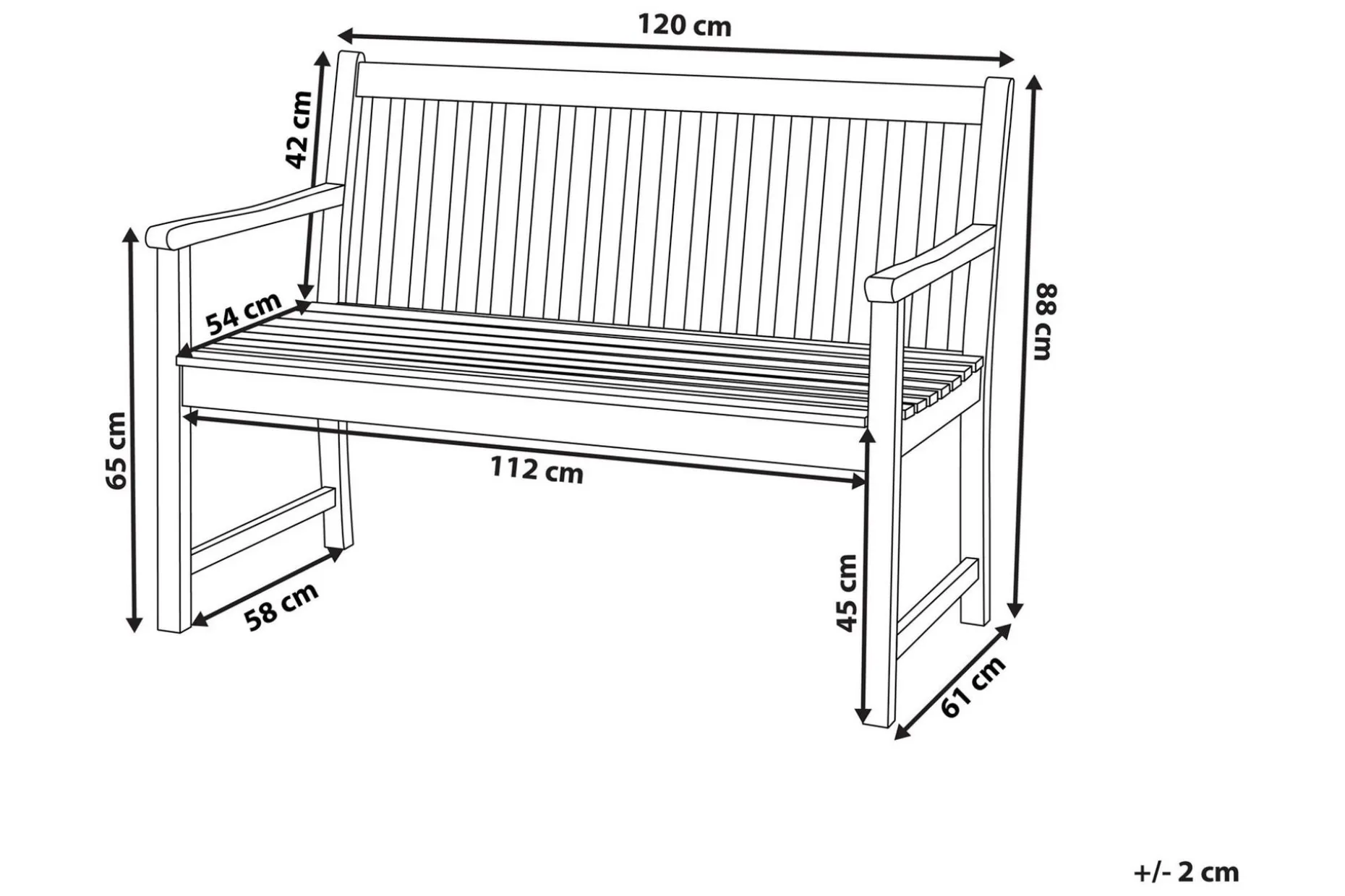 Iazzetta Hagebenk 120 cm