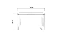 Idehult Spisegruppe 5 deler 75 cm