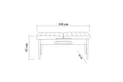 Idehult Spisegruppe 5 deler 75 cm
