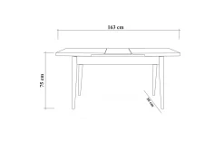Idehult Spisegruppe 5 deler 75 cm