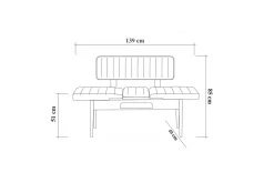 Idehult Spisegruppe 5 deler 75 cm