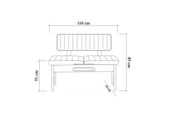 Idehult Spisegruppe 5 deler 75 cm
