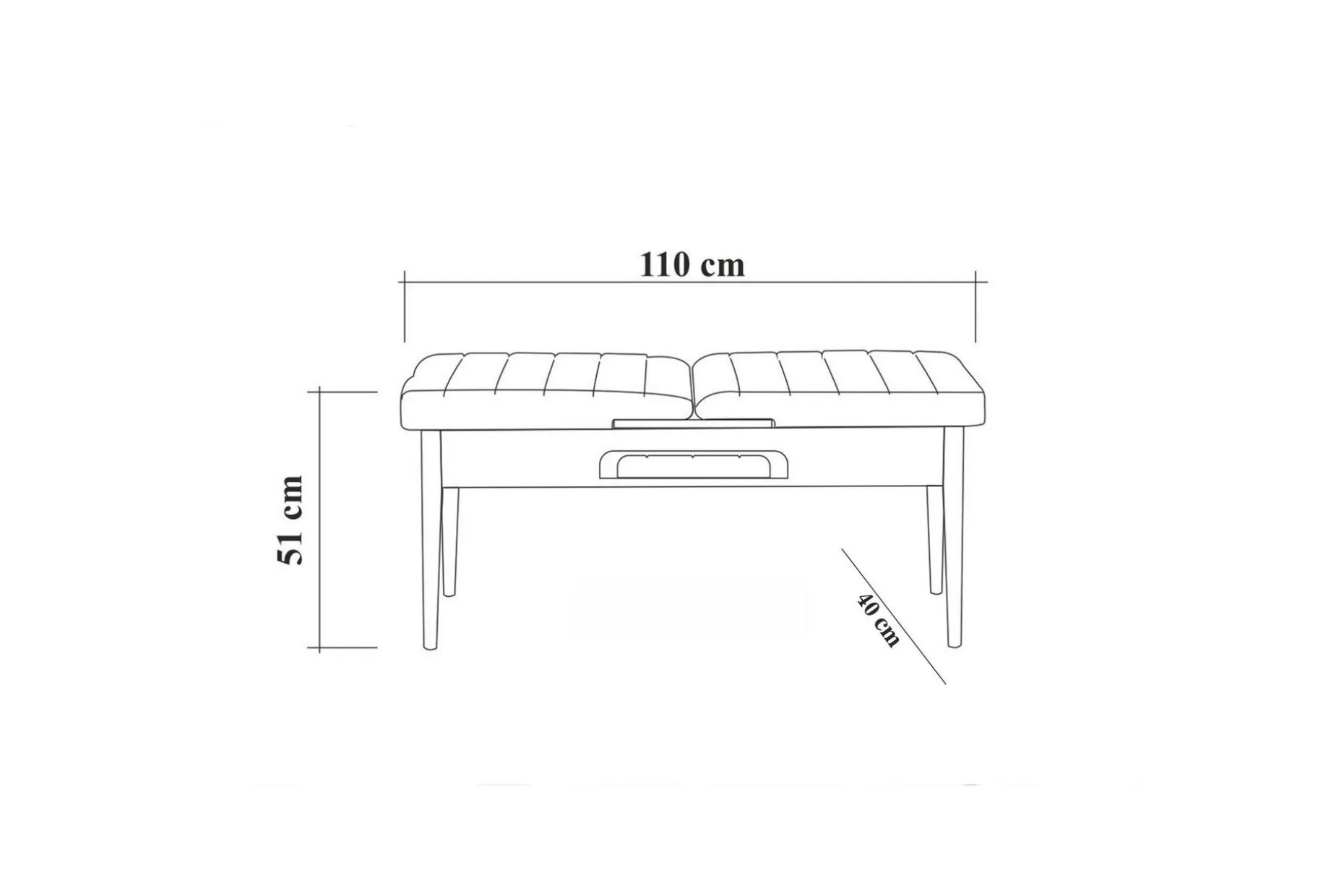 Idehult Spisegruppe 4 deler 75 cm