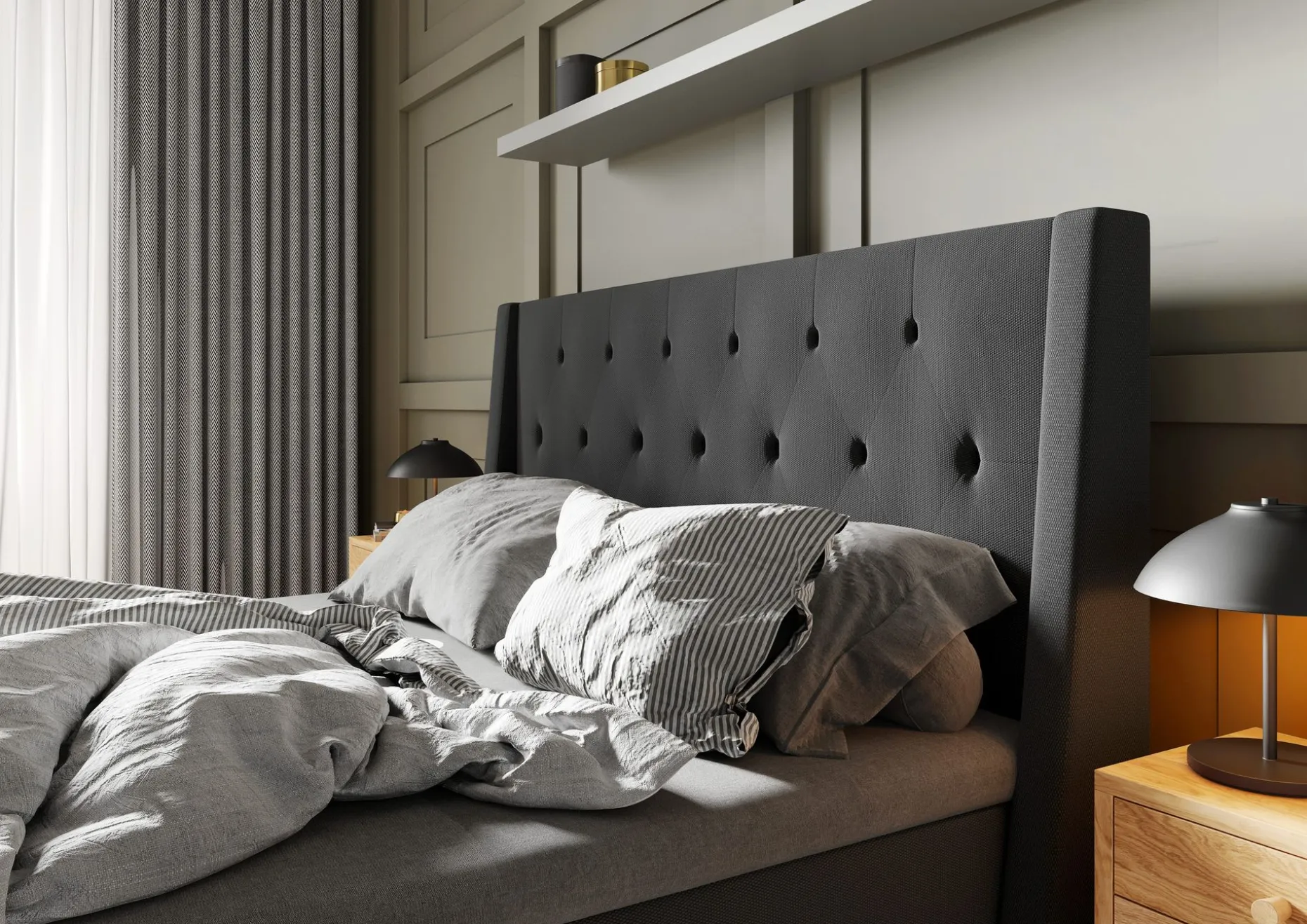 Imperia Komplett Sengpakke 210x210 cm Kontinentalseng med gavl