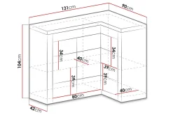 Indianapolis Skjenk 131x42x104 cm