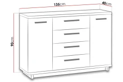 Ines Kommode 40x135 cm