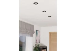 Innfelt Lampe Eglo Saliceto 3 stk Ø88 mm 2700K Svart
