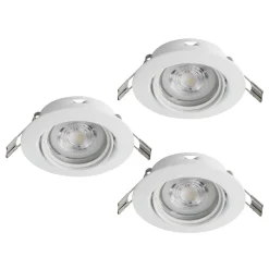 Innfelt lampe Favazzina 88 mm sett med 3