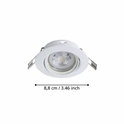 Innfelt lampe Favazzina 88 mm sett med 3