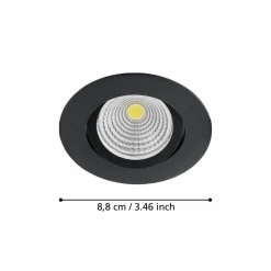 Innfelt lampe Saliceto Ø88 mm 2700K
