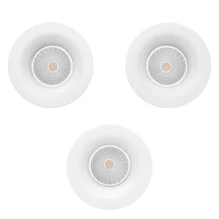 Innfelt lampe Saliceto 88 mm 2700K Sett med 3