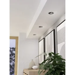 Innfelt lampe Saliceto 88 mm 4000K Sett med 3