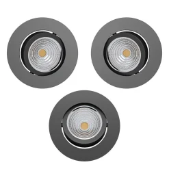 Innfelt lampe Saliceto 88 mm 4000K Sett med 3
