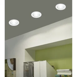 Innfelt lampe Saliceto Mobil Hvit 4000K Sett på 3