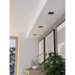 Innfelt lampe Saliceto 88x88 mm 4000K Sett av 3