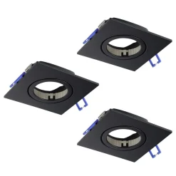 Innfelt lampe Saliceto 88x88 mm 4000K Sett av 3