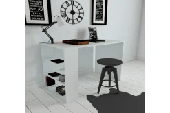 Irbene Skrivebord 90 cm med Oppbevaring 3 Hyller