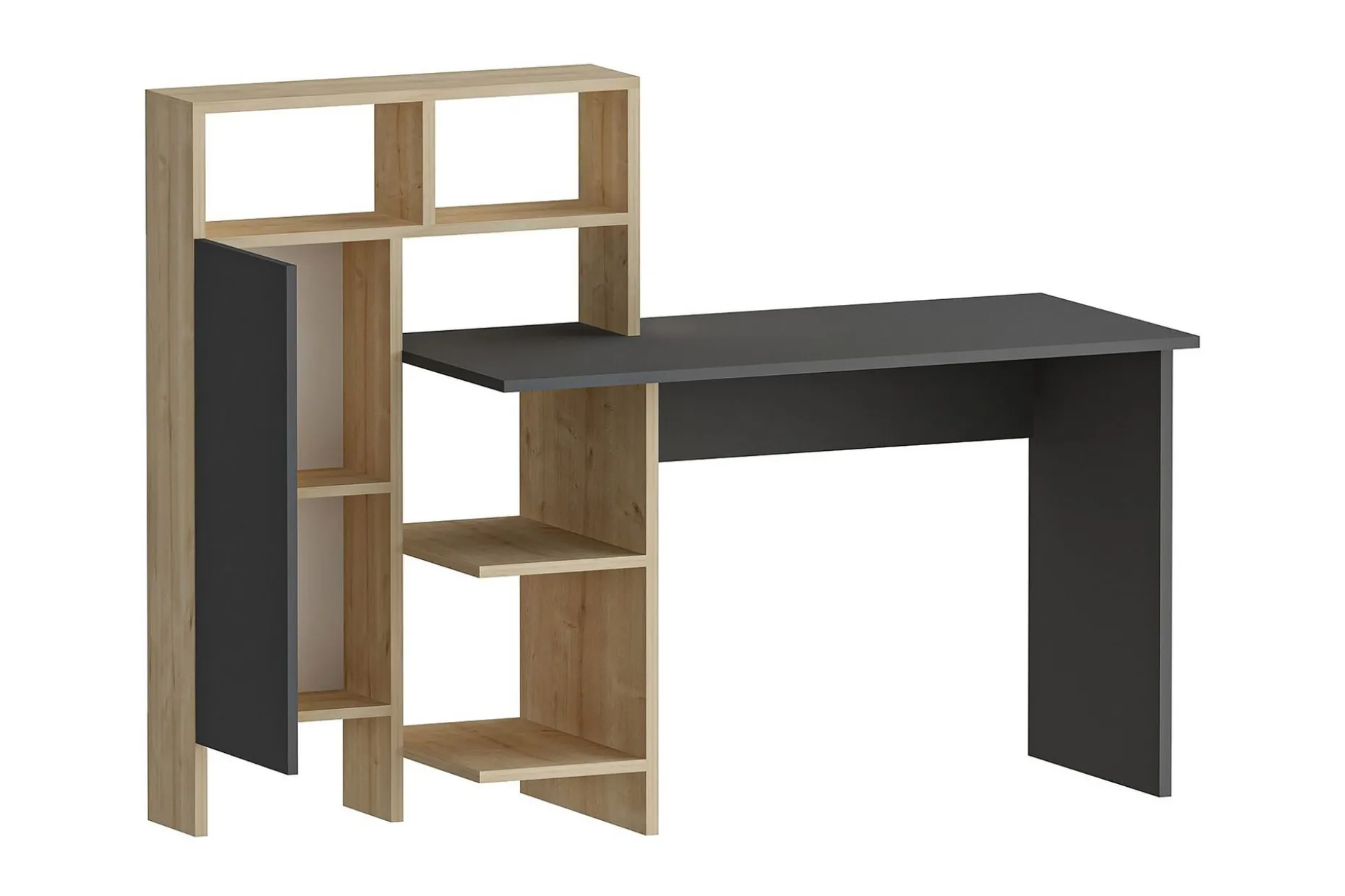 Irbene Skrivebord 135 cm med Oppbevaring Hyller + Skap