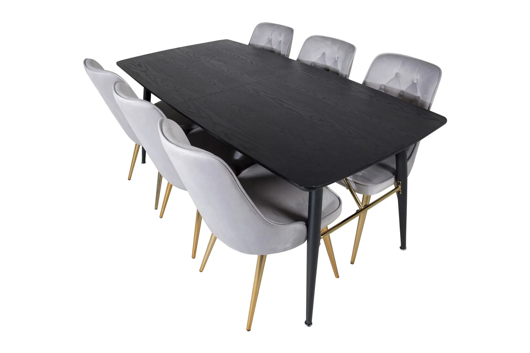 Irunea Forlengningsbar Spisegruppe 180cm inkl 6 Valera Lyx S