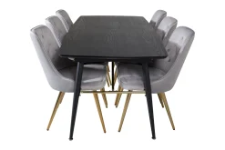 Irunea Forlengningsbar Spisegruppe 180cm inkl 6 Valera Lyx S