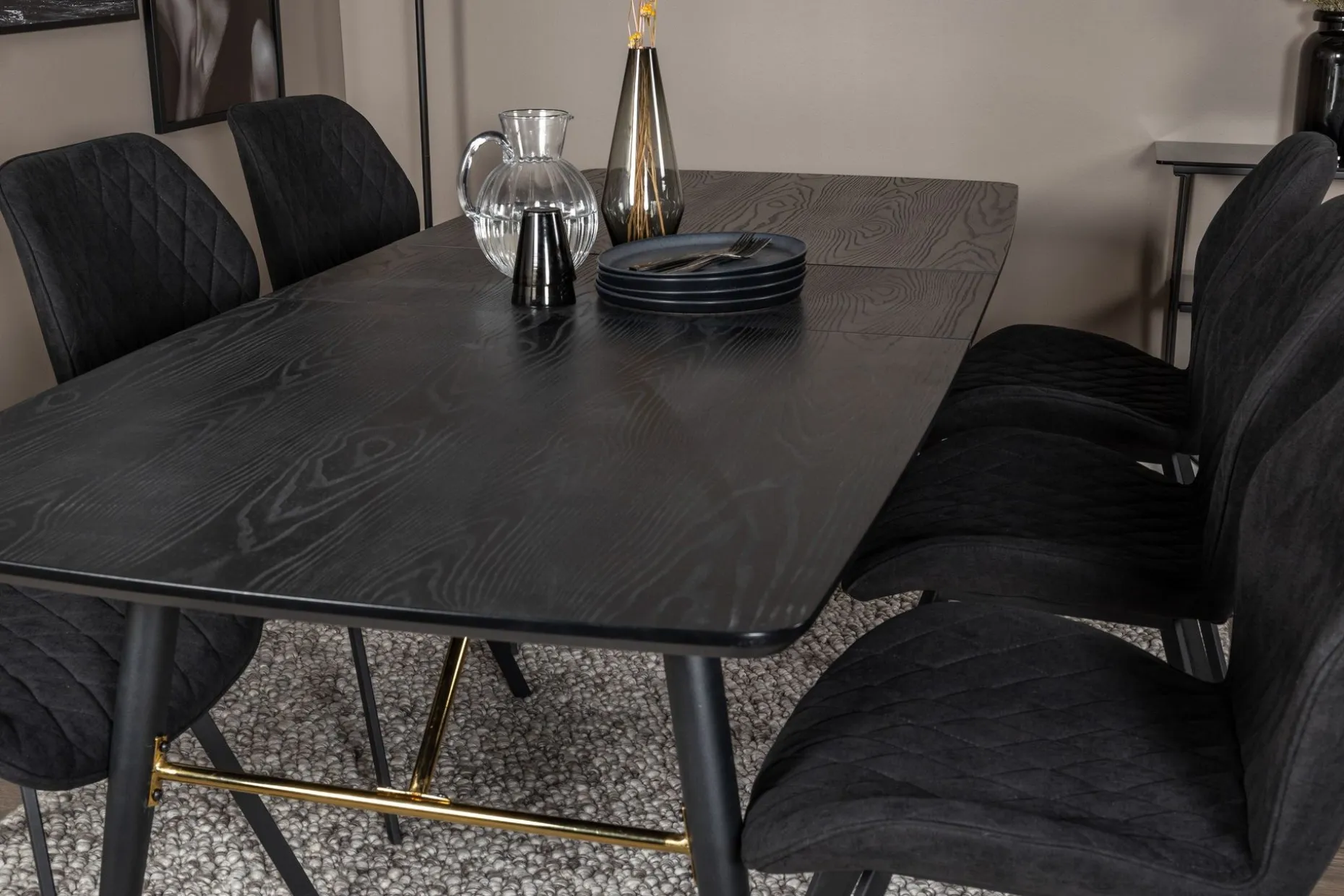 Irunea Forlengningsbar Spisegruppe 180 cm inkl. 6 Sumoas Sto