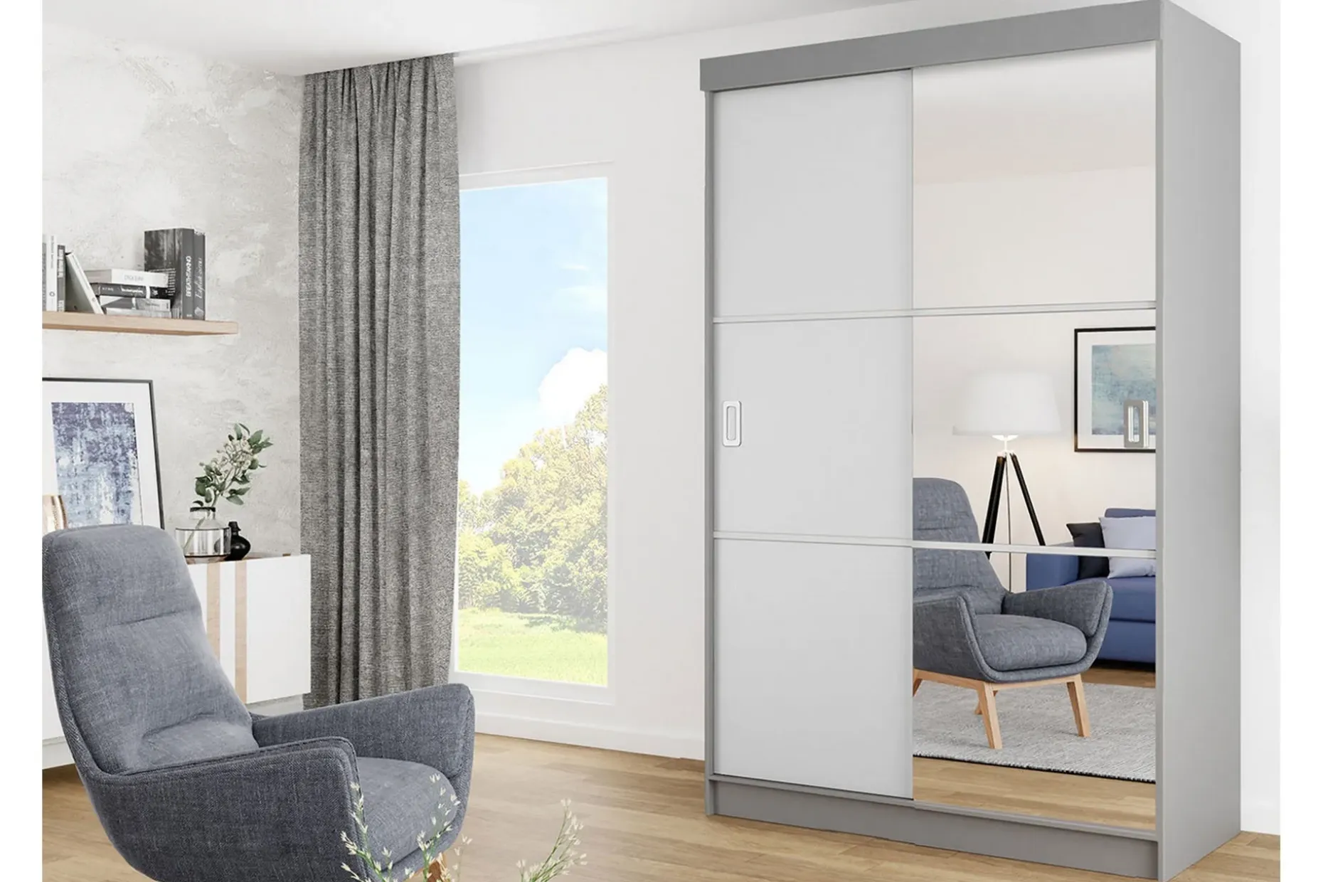 Isolaz Garderobe med Speil LED-belysning RGB