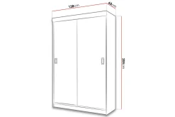 Isolaz Garderobe med Speil LED-belysning RGB