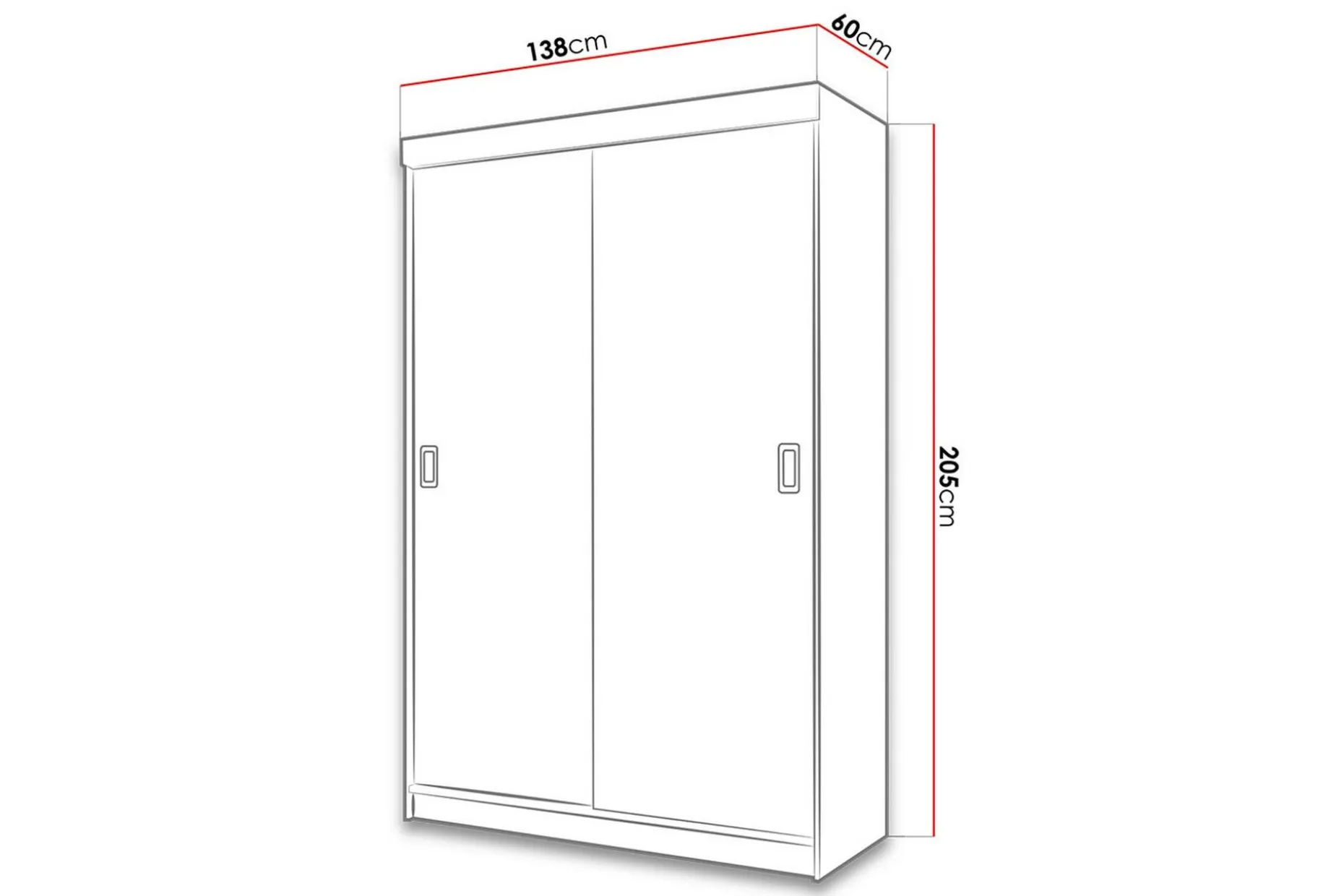 Isolaz Garderobe med Speil LED-belysning RGB
