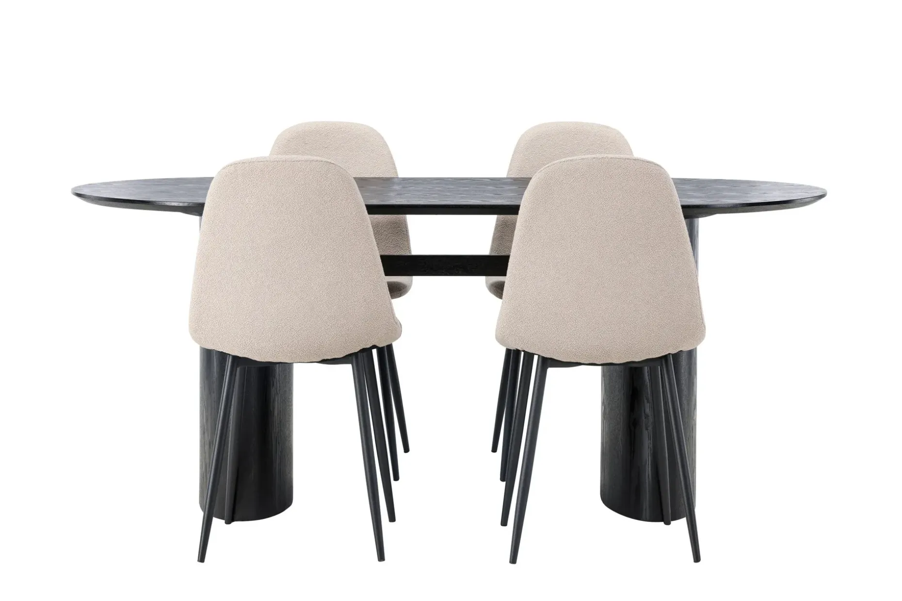 Isolde Spisegruppe 180 cm Oval med 4 Polar Stoler