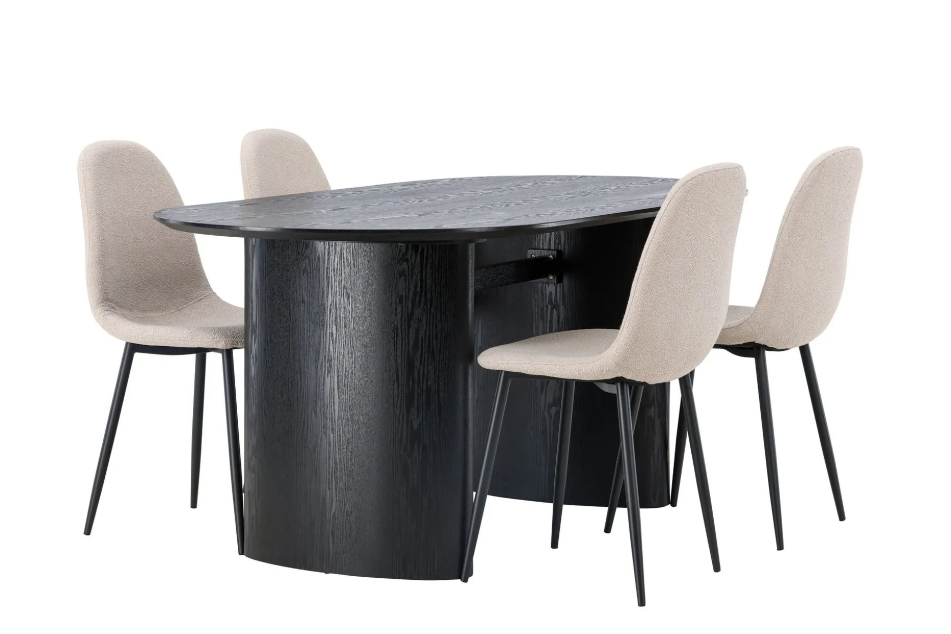 Isolde Spisegruppe 180 cm Oval med 4 Polar Stoler