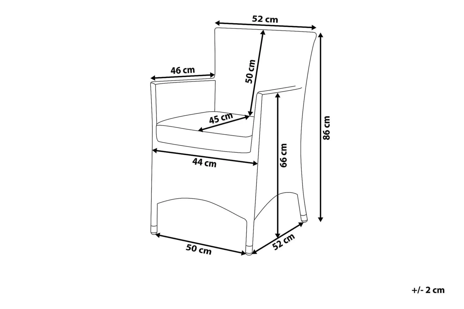 Italia Hagestol 2-pk