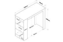 Iwao Bardisk 50x120 cm Brun/Hvit
