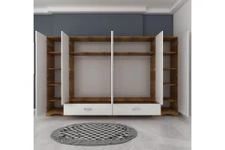 Jaitun Garderobe 243x181 cm Hvit/Brun