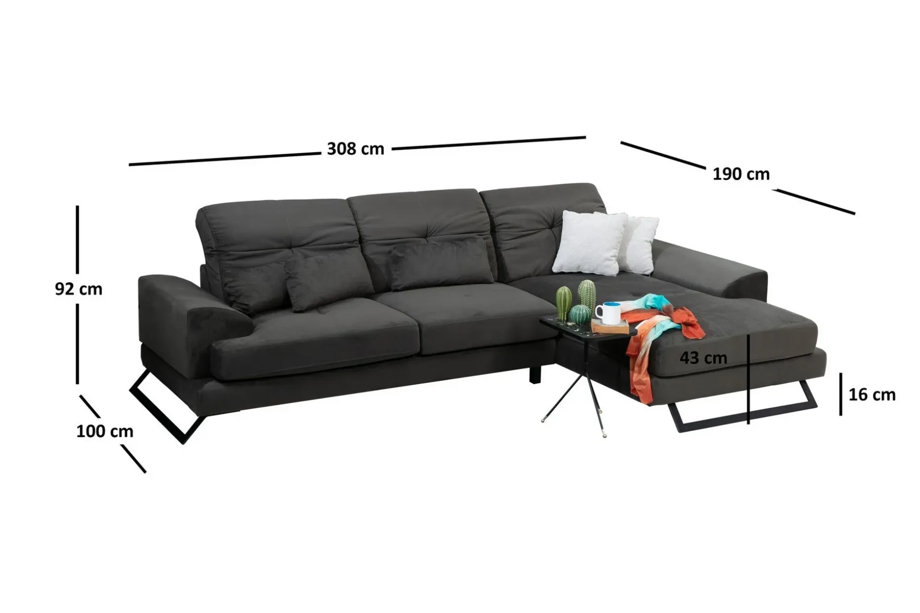 Jaraad Hjørnesofa med Divan Høyre
