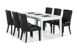 Jasmin Spisegruppe med 6 Tuva Lenestol