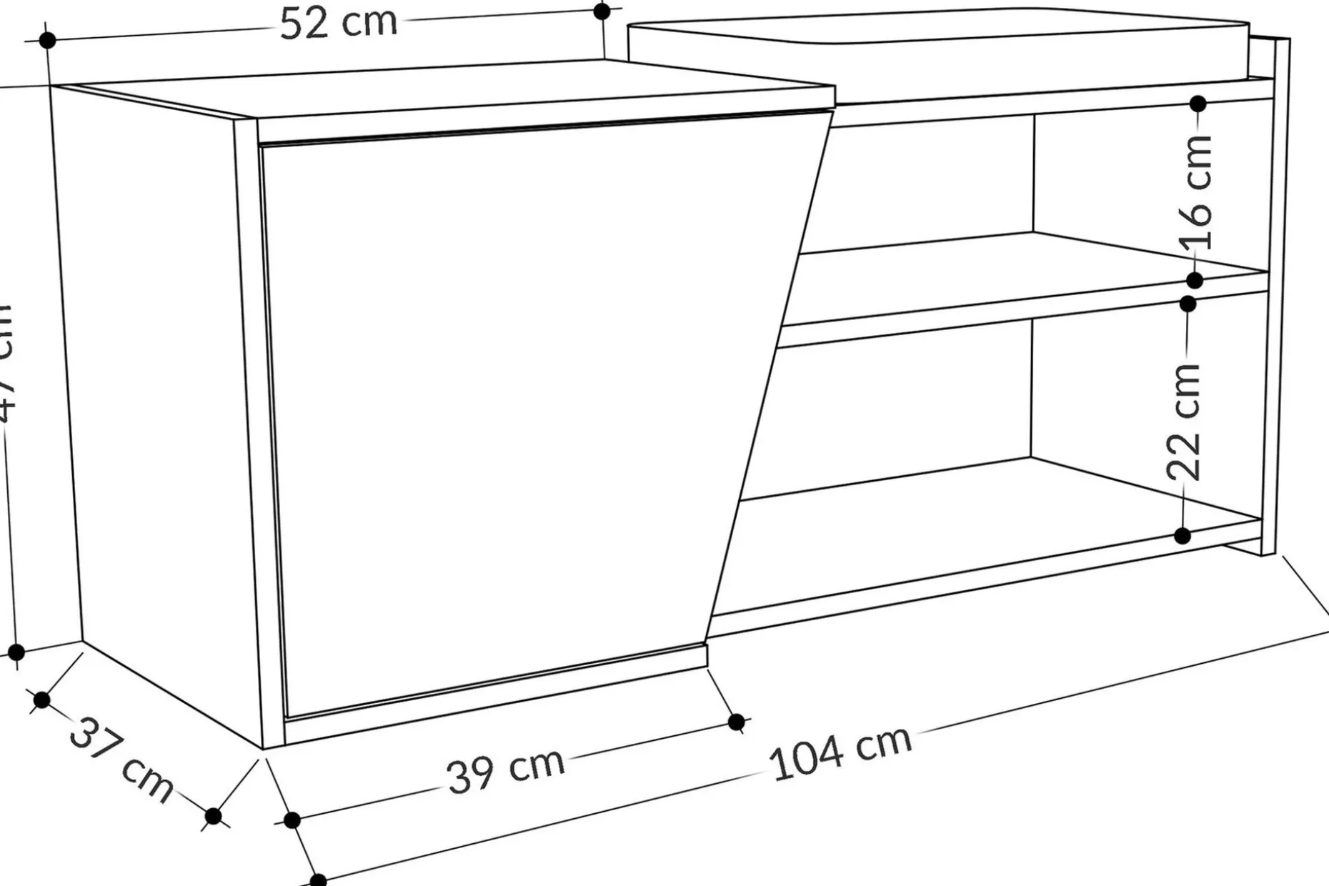 Jektvik Skoskap 104x37 cm