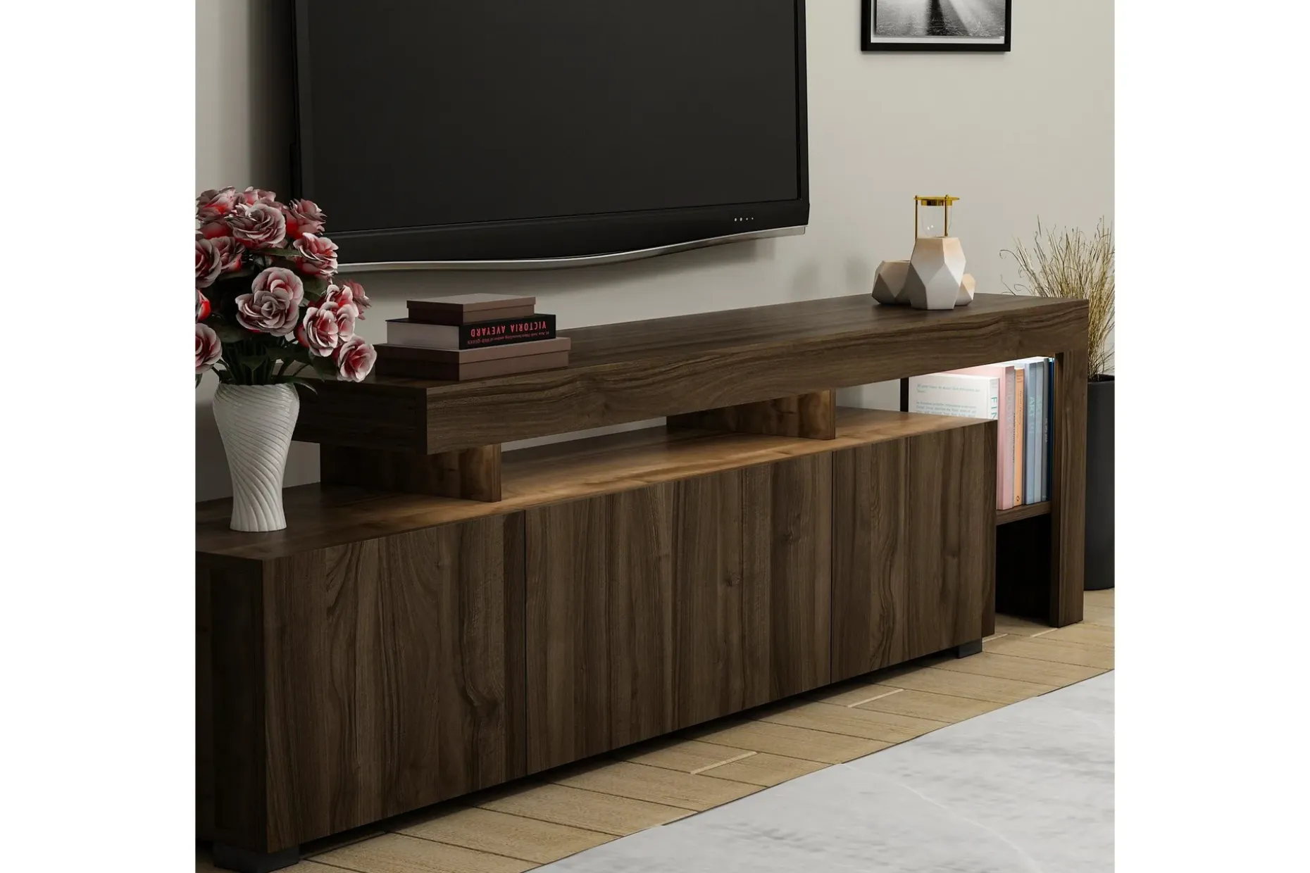 Jurukovo TV-benk 192x37 cm Brun