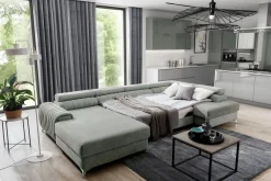 Kamran Sovesofa m. Divan og Sjeselong med Oppbevaring